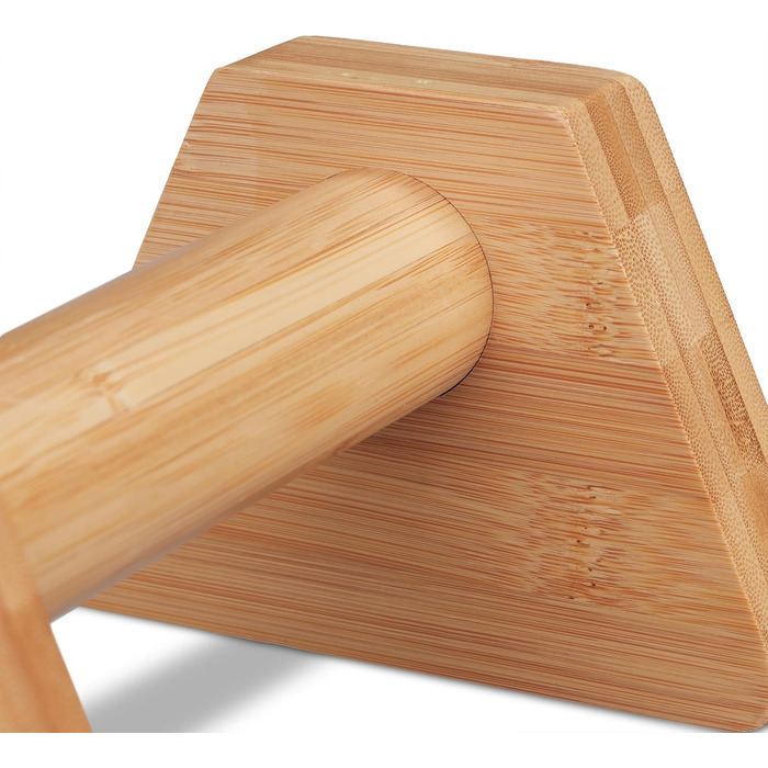 Ручки для віджимань Relaxdays, набір з 4 шт., бамбукові паралелети, 2 різних розміри, калістеніка, стійка на руках, натуральний колір