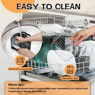 Аксесуари для фритюрниці BYKITCHEN для шухляди Ninja Flex AF500EU 10.4 л.7 шт. Аксесуари для фритюрниці Ninja Foodi Flexdrawer Dual Zone, включаючи силіконову форму для випічки, сумісні з Cecotec Dual 9000 9 л