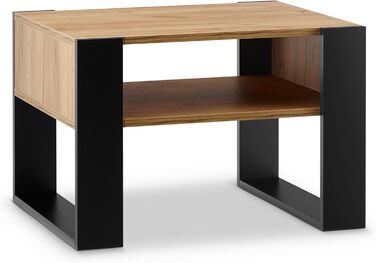 Журнальний столик для дивана Невеликий журнальний столик з чорного дуба з місцем для зберігання Сучасний журнальний столик Журнальний столик Невеликий столик Журнальний столик шириною 65 см Міцний журнальний столик з чорного дуба