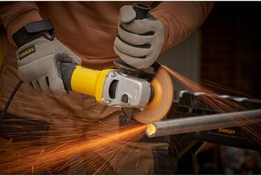 Кутова шліфувальна машина Stanley FatMax FMEG225VS (1100 Вт, діаметр диска 125 мм, з додатковою ручкою, плавний пуск, для всіх ста