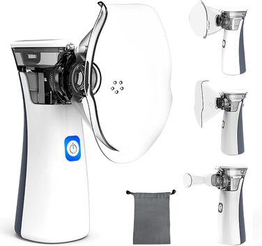 Інгаляційний пристрій для дітей Інгаляційні пристрої для дорослих Набір дитячих інгаляторів-небулайзерів з маскою для обличчя та мундштуком, функція автоматичного очищення, ефективний при респіраторних захворюваннях