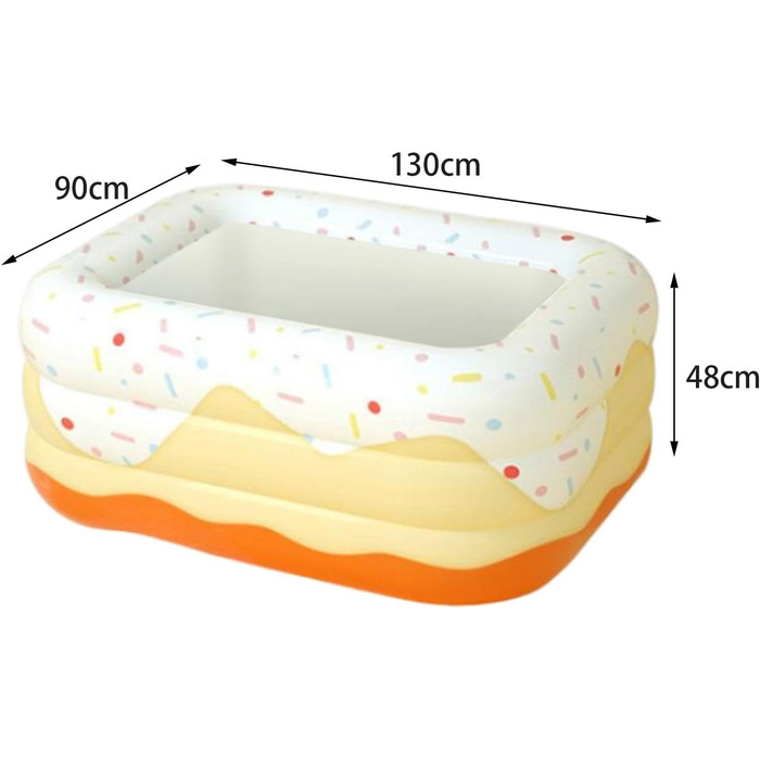 Надувний басейн з ПВХ, пліт, складний, багаторазовий, портативний, міцний, дитячий дитячий басейн, водні ігри для дітей, сад, дівчата, квадрат 130 см