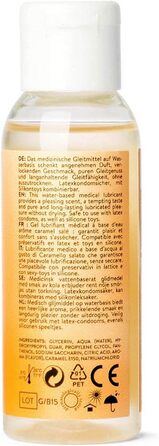 Лубрикант на водній основі AMORELIE Care Salted Caramel, їстівний, 50 мл