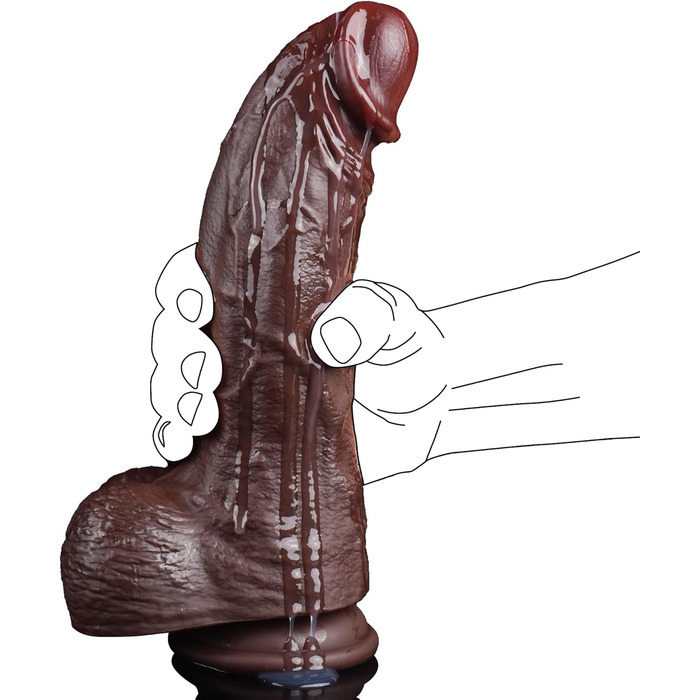 Фалоімітатор Leyuto XXL, 22,5 см, 6,6 см діаметр