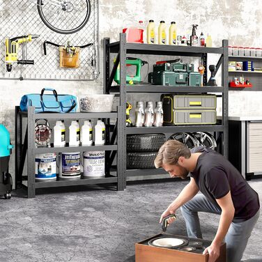 Міцний металевий стелаж, стелаж без болтів, стелаж для зберігання, стелаж для майстерні, стелаж для підвалу, стелаж для гаража, кухонний стелаж, окремостоячий стелаж, сталевий стелаж, 4 рівні, вантажопідйомність полиць 265 кг, регульовані полиці, 160x120x