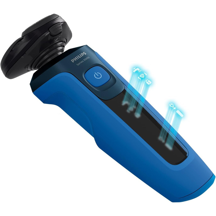 Електрична бритва для вологого та сухого гоління Philips Series 5000 S5466/18, Потужне та гладке гоління, Система гоління SteelPrecision, Гнучкі бритвені головки на 360, 60 хв. середа виконання