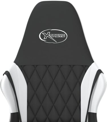 Ігрове крісло INLIFE чорно-біле зі штучної шкіри, Меблі, Крісла, Ігрові крісла, Біле, 15,25 кг, 3143780