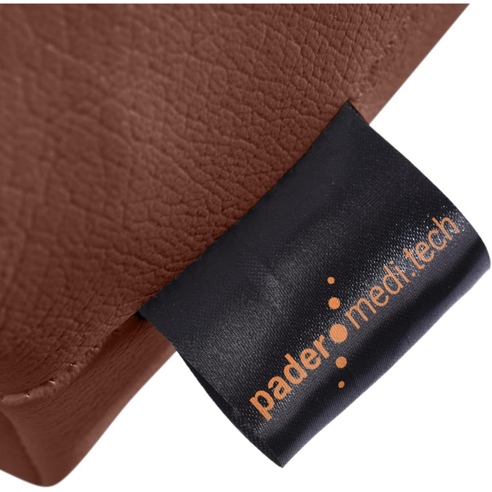 Масажна подушка для голови з пластівцями піни, 45x20x9 см, терапевтична подушка, позиціонуюча подушка для фізіотерапії з чохлом зі штучної шкіри можна прати, зручна 26 Mocca