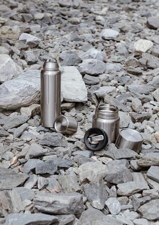 Ізольована пляшка для води - Термос IBT з дорогоцінним камінням - З чашкою - Герметична - Легка як пір&39їнка - Без BPA - Нержавіюча сталь 18/8 - 0,5 л / 0,75 л / 1,1 л Селеніт 1,1 л