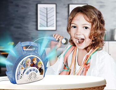 Караоке-машина ekids Frozen 2 FR-115V2, мікрофон, синя