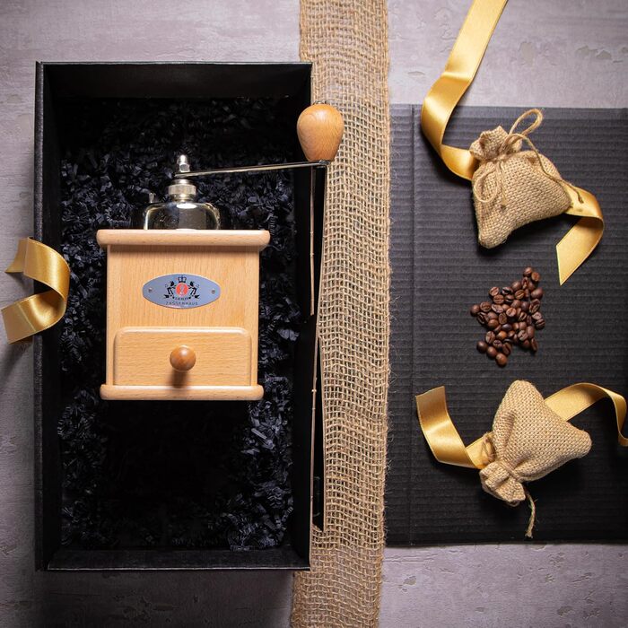 Ручна кавомолка Zassenhaus BRASILIA натуральний бук 12 x 12,5 x 20 см для помелу кавових зерен безступінчасте регулювання помелу з