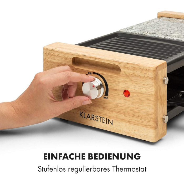 Раклетний гриль, 1200 Вт, пластина гриль 39 х 18 см, безступінчастий термостат, 8 персон, раклетні сковороди зі сталі, гриль і гриль