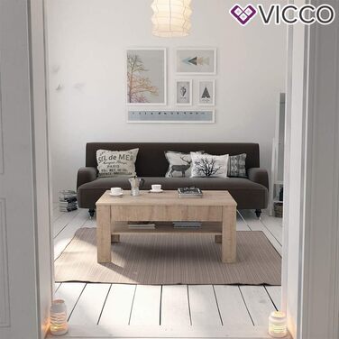 Журнальний столик Vicco Milan, стіл для вітальні з шухлядою, Сонома, 92,2 x 65 см