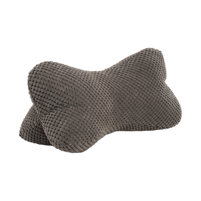 Подушка для читання, подушка для читання, валик для шиї, подушка для шиї з вельвету, опорна подушка, текстурована дорожня подушка, фігурна подушка, підставка для книг, гнучка підставка для книг, електронних книг або планшетів - 18x35 см (антрацит)