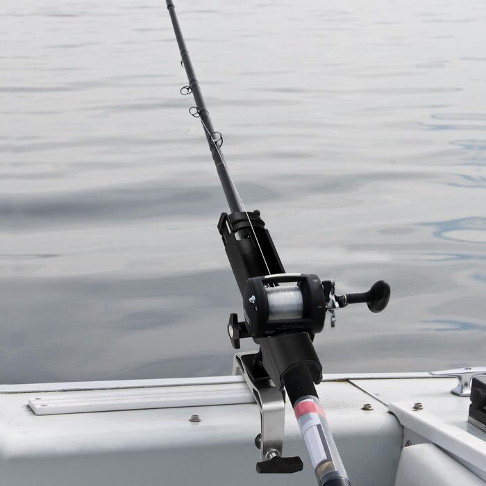 Тримачі для вудок QWORK з 2 частин для човнів, рибальських човнів, каяків - регульовані на 360 градусів тримачі для вудок - легке складання, стабільні та універсальні