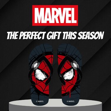 Шльопанці Marvel Spiderman, класичні сандалі, подарунок для хлопчиків, чоловіків та підлітків, розміри EU 40-45 40/41 EU чорного кольору
