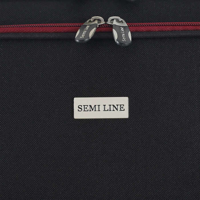 Валіза Semi Line 20' (S) Black/Red Lines (T5680-1)