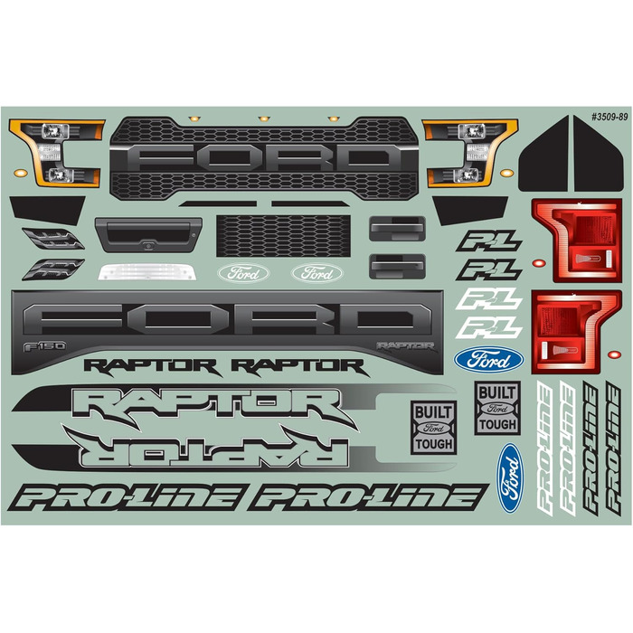 Кузов для 1/10 Ford F-150 Raptor 2017 року (Прозорий), колісна база 313 мм (12.3 дюйми) для Crwlrs