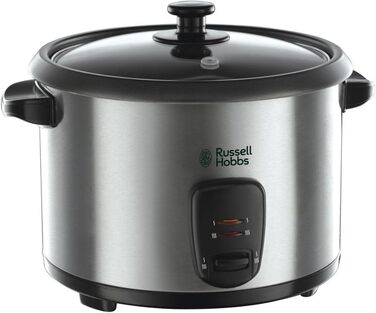 Рисоварка Russell Hobbs 1,8 л в комплекті з пароваркою (функція підтримки тепла, каструля з антипригарним покриттям, ложка для рис
