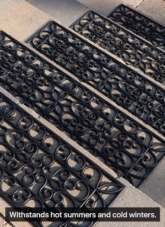 Гумові сходинки, нековзні, для зовнішнього використання, 88,9 x 25,4 см, 5 шт. , 35&39 x 10&39. Прасування