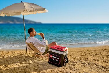 Бездротовий холодильник Einhell TE-COL 18/27 Li-Solo Power X-Change (18 В, 27 літрів, охолодження та нагрівання, гібридний 12 В для автомобіля, підключення до мережі 230 В, включаючи сумки, без акумулятора)