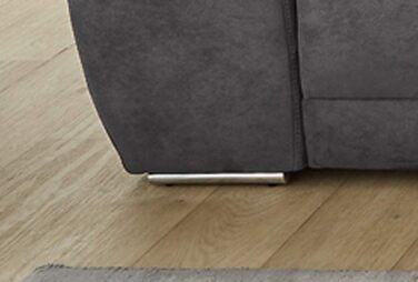 Великий диван XXL Ш306/Г134/В86 см, зручний диван-ліжко з високоякісною пружинною оббивкою, багато подушок, площа лежання 120 см x 240 см, приємний чохол з мікрофібри сірого кольору / 15114