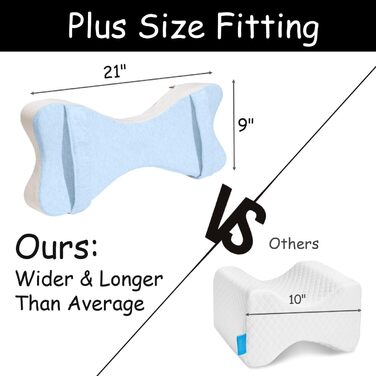 Надзвичайно велика ортопедична подушка для колін для тих, хто спить на боці - подушка з піни з ефектом пам&39яті 53 см для полегшення болю в стегнах і спині, збільшена подушка між ногами для