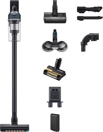 Акумуляторний пилосос Samsung Jet 85 Wet&Clean, 210 Вт, вкл. насадку для швабри та інші аксесуари, синій, VS20C85G7TB/WD 210 Вт Ру