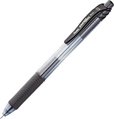 Ручка Pentel Energel X BL107 Gel Rollerball, висувна, наконечник 0,7 мм, пакет молюсків (12 шт. , незамінна) Essential 12 шт.