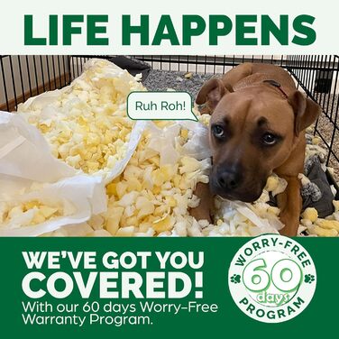 Ортопедичне ліжко для собак Furhaven середнього розміру, водостійке, для використання в приміщенні/на вулиці, з логотипом Oxford Polycanvas, зі знімним чохлом, що прається - сірий колір, середній розмір Д 76 x Ш 51 x В 8 см