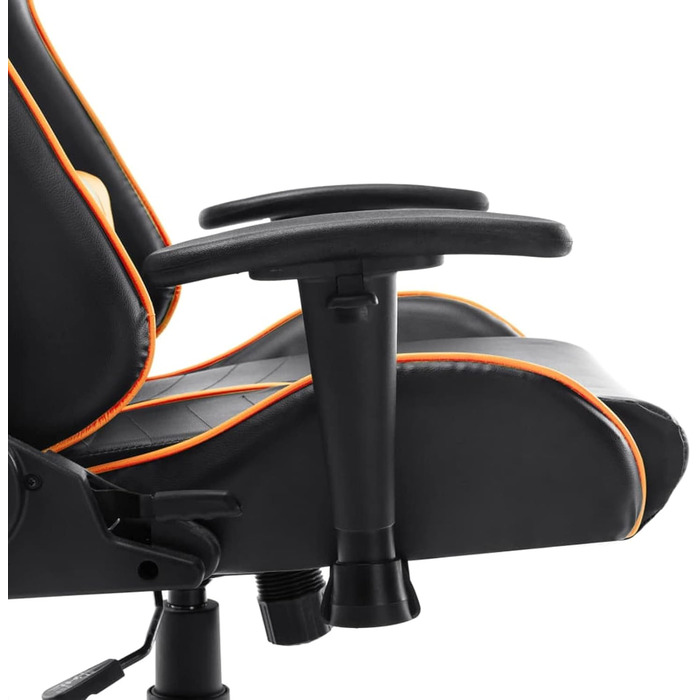 Ігрове крісло, офісне крісло, ігрове крісло, письмове крісло, обертове крісло, чорно-помаранчева штучна шкіра
