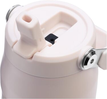 Пляшка для пиття Stanley Flip Straw 2.0 з трубочкою 0.7 л - Термокружка зберігає напої холодними протягом 10 годин - 3 днів - Без BPA - Герметична - Підстаканник сумісний з тримачем - Можна мити в посудомийній машині - Рожевий кварц 700 мл