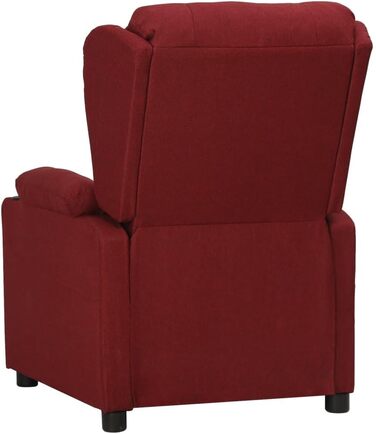 Крісло-реклайнер, регульоване крісло з 2 підставками для чашок, крісло для телевізора з функцією відкидання, м&39яке крісло-реклайнер, тканина винно-червоного кольору