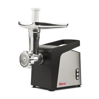 М'ясорубка Girmi TR91, 1400 Вт (макс), DC-двигун, реверс, 1200 г/хв, 3 сталеві насадки, повністю розбірна та легка в догляді, з насадкою Premicibo, ковбасницею та аксесуарами для кіббе