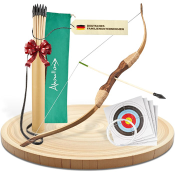 Набір лука та стріл для початківців – спортивний комплект з 15 стрілами, сагайдаком, сумкою та мішенями