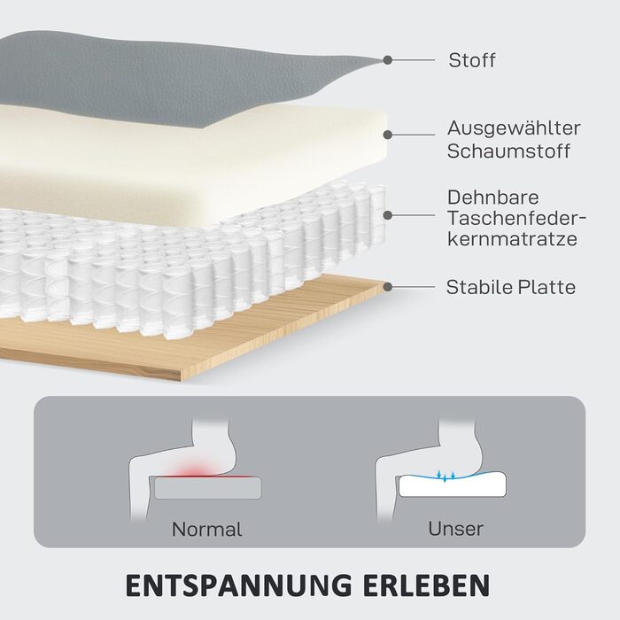 Крісло для телевізора HOMCOM з функцією відкидання, 3-місний диван-телевізійне крісло з пружинами Pocket Spring, крісло для кінотеатру з подвійним відкидним кріслом, підставкою для ніг, швидке складання для вітальні, темно-сірий