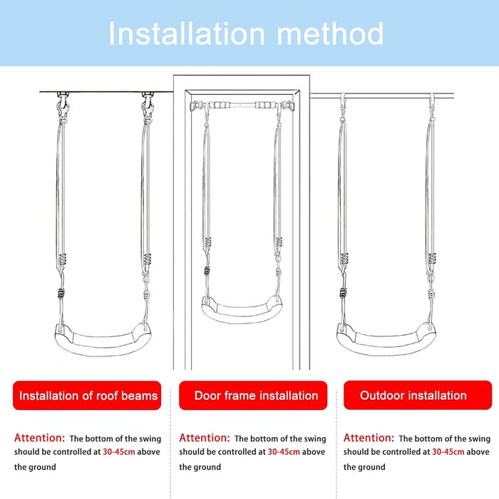 Пластикова гойдалка Diompirux для дітей, еластична дитяча гойдалка, стійке до погодних умов сидіння гойдалки в приміщенні та на ві