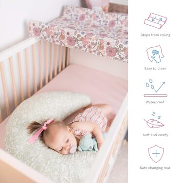Пеленальний матрацик з твердою основою 70 х 50 см підходить для ліжечка 120 х 60 см (павич)
