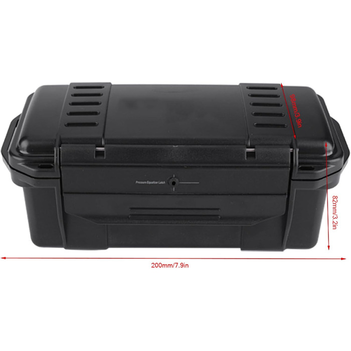Ящик для зберігання виживальної техніки Yosoo Health Gear, водонепроникний, ударостійкий, стійкий до тиску, герметичний, портативний, для подорожей на свіжому повітрі, 200x98x82 мм, водонепроникний корпус типу C 200 * 98 * 82 мм