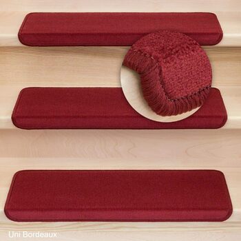 Килимки для ніг Vorwerk Uni одинарні та економ-комплекти бордо прямокутні бордо прямокутні