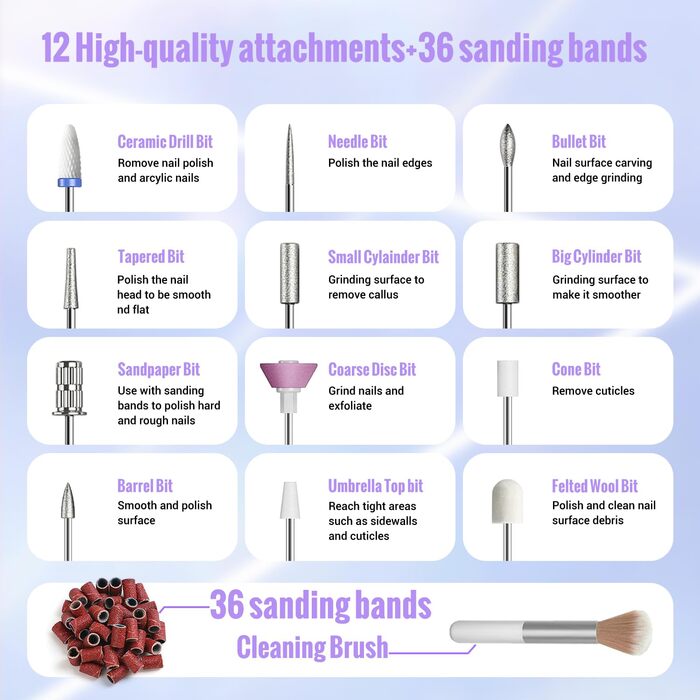 Бездротовий фрезер для нігтів Denabuty DN-2402