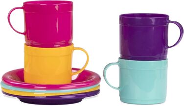 Набір посуду та чайного сервізу Battat, аксесуари для дитячої кухні тарілки, чашки, столові прибори, чайник, підноси - дитячий пос