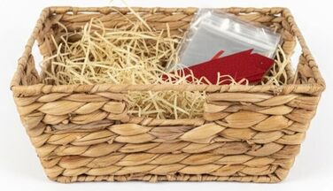 Набір порожніх подарункових кошиків для наповнення включаючи пакувальний папір, фольгу XL та червону стрічку подарунковий кошик на Великдень, хрестини, народження, Різдво та день народження