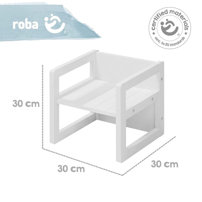Табурет для дітей в стилі заміського будинку - Двосторонній табурет і стілець з 3-ма рівнями висоти сидіння - Багатофункціональний