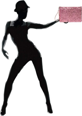 Каспер TA341 велике жіноче клатч XL з блискітками та паєтками для вечірок з ручкою, колір рожевий, розмір універсальний