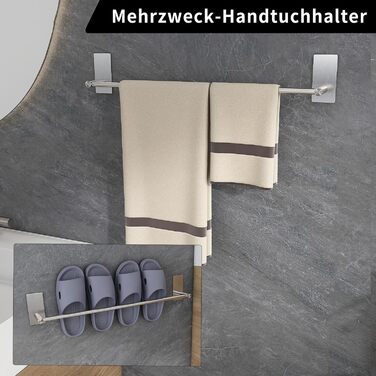 Рушникосушка без свердління 75см SUS304 Нержавіюча сталь Самоклеюча рушникосушка Міцна рушникосушка для ванної кімнати, спальні, к