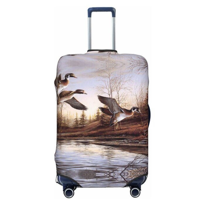 Чохол для валізи Mallard Ducks, міцний захист, підходить для багажу розміром 45,7 - 81,3 см, малий, Чорний