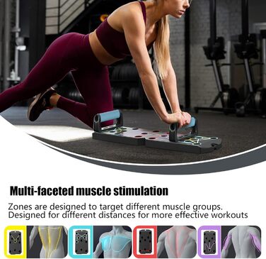 Дошка для віджимань Портативна дошка для віджимань Дошка для м&39язів живота Стійка для м&39язових пластин з поліпропілену, силове обладнання для тренувань Рама для віджимань для грудей, трицепсів та спини, ідеально підходить для дому та