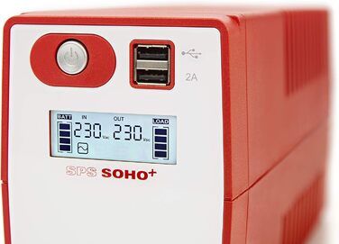 ДБЖ SALICRU SPS 1200 SOHO (лінійний інтерактивний ДБЖ 500 ВА - 2200 ВА з подвійним зарядним пристроєм USB) (850 ВА)