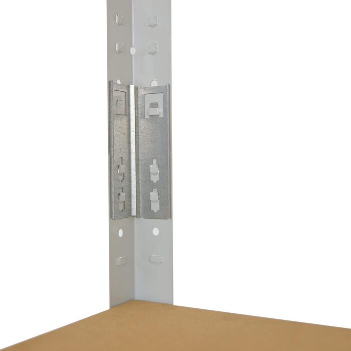 Офісна полиця для зберігання, міцна офісна полиця, світло-сірий/металевий, офісна полиця з 6 полицями/підвальна полиця, полиця для майстерні/металева полиця без болтів, вантажопідйомність 145 кг/офісна полиця для файлів, В 200 см / Ш 70 см / Г 30 см, 200x